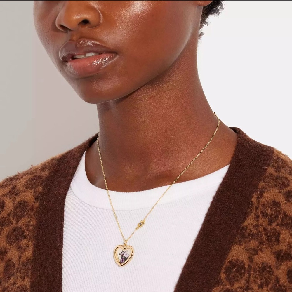 COACH DISNEY X COACH VILLAINS HEART NECKLACE - Picture 2 of 6